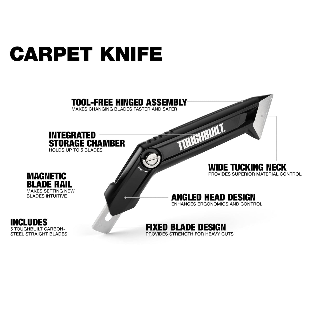 Carpet Knife, Quick-Change Utility Knife, TB-H4-11-CK