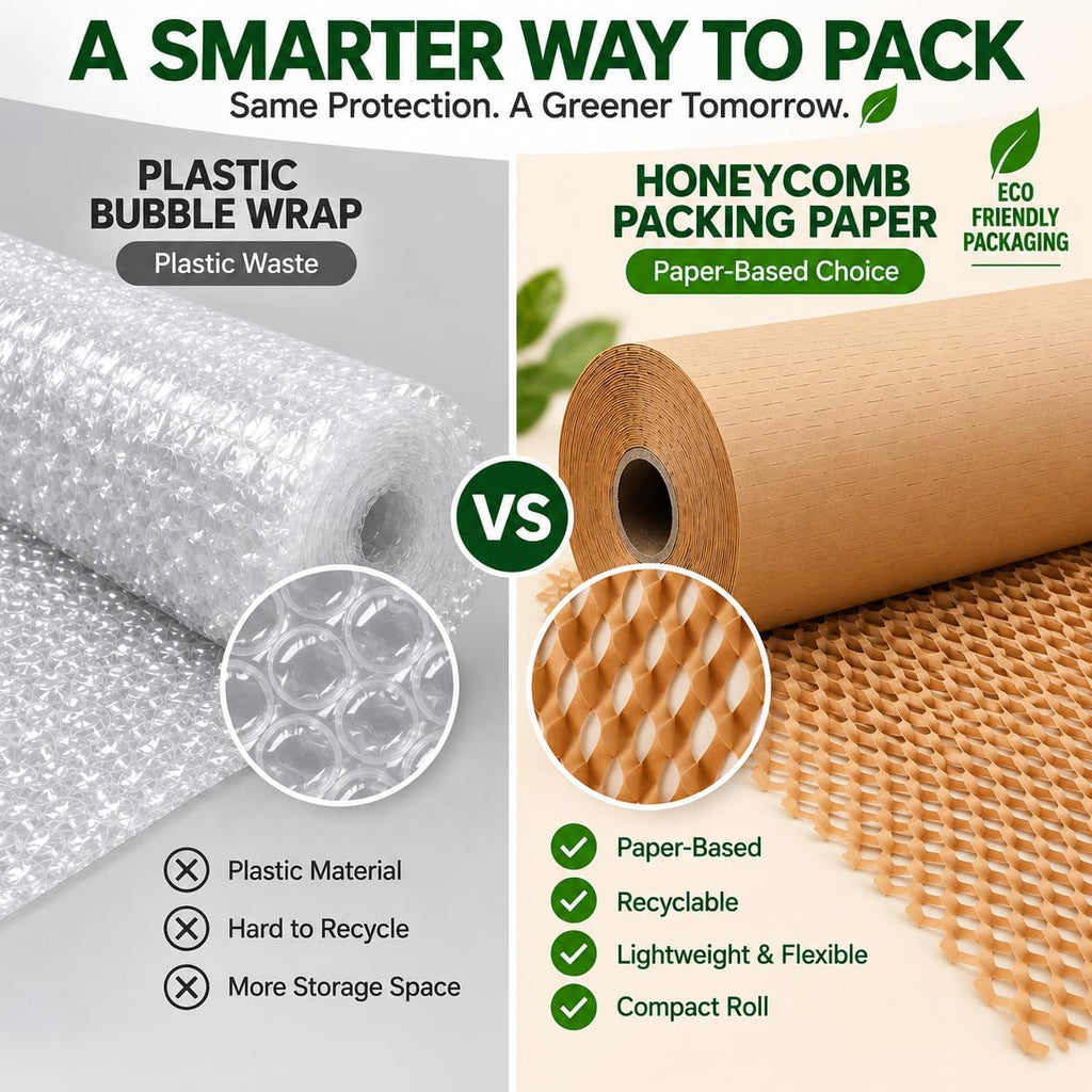 Honeycomb Packing Paper, 15" x 200 ft, Bubble Wrap Alternative