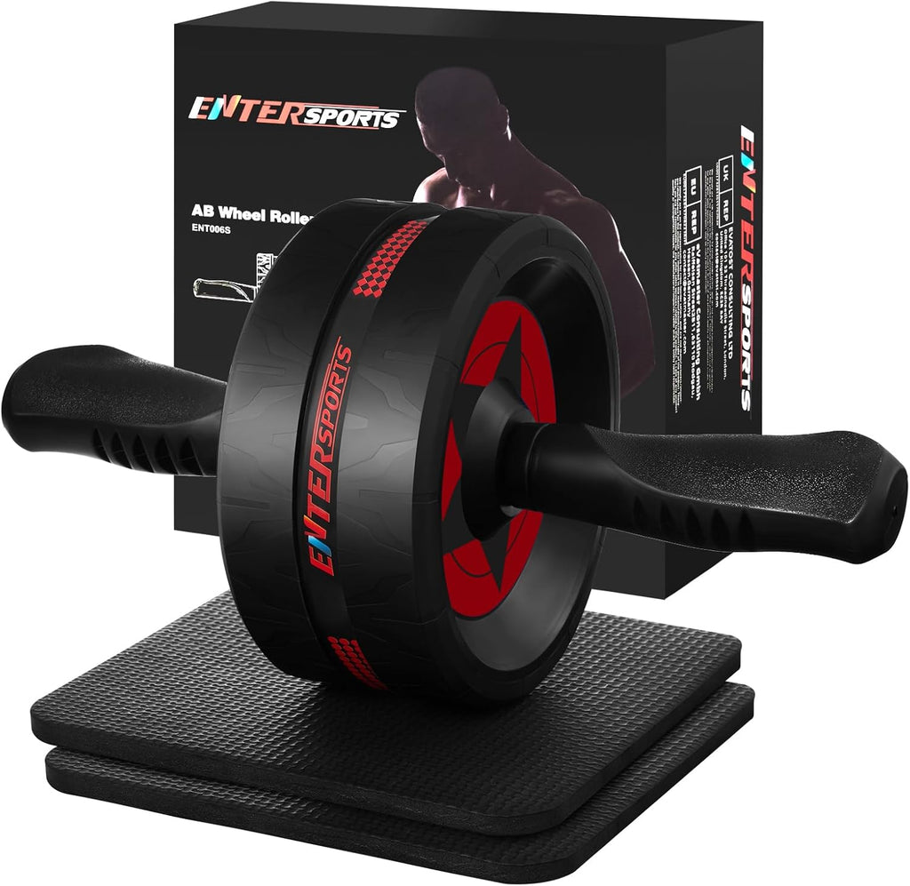 Ab Roller Wheel for Abs Workout - Abdominal Exercise Equipment with 2 Knee Pads for Home Gym, Core Strength Training