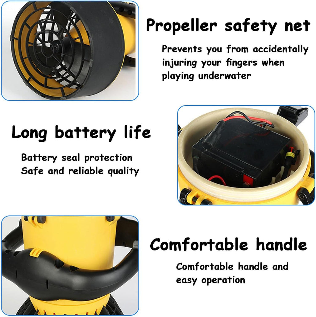 Underwater Sea Scooter Scuba Diving Swimming Boosters for Adults Explorer, Lead-Acid Batteries Lake Ocean Pool Under