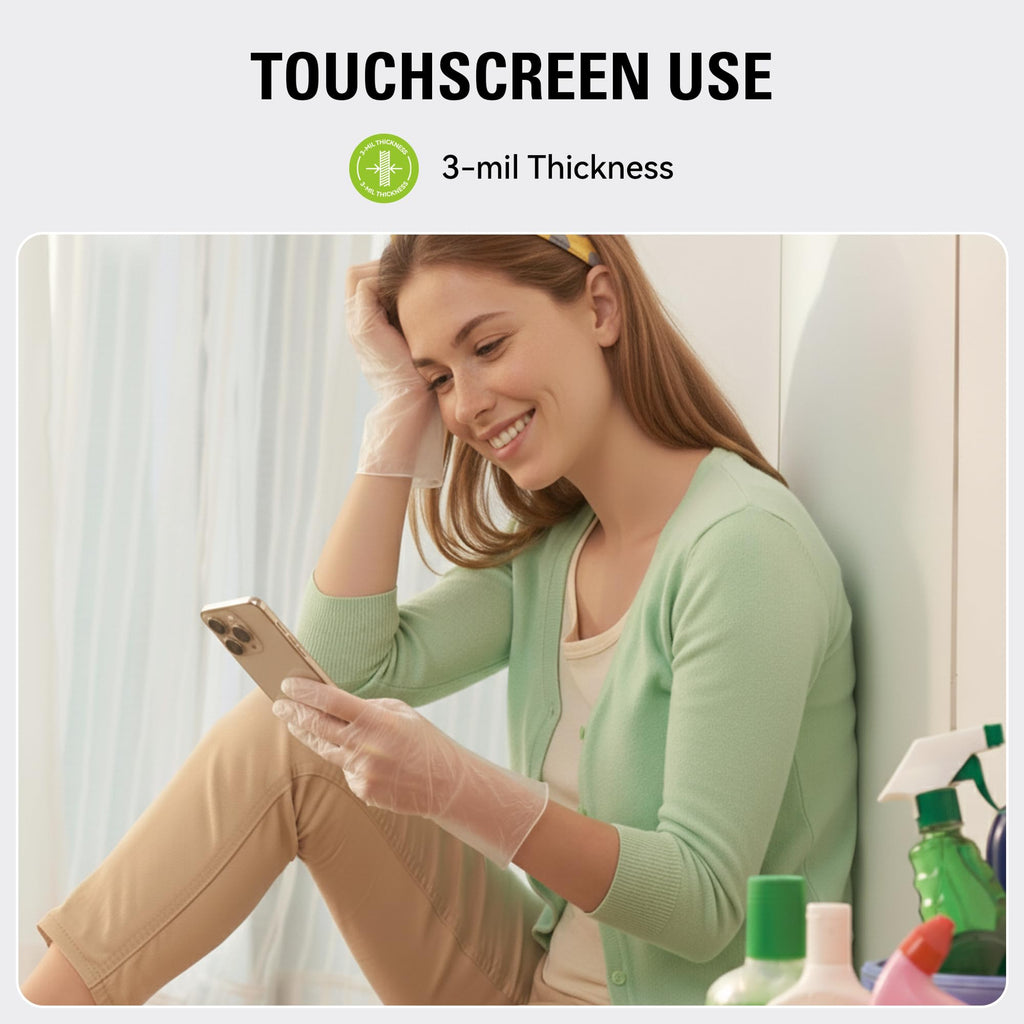 Disposable Vinyl Gloves, Food Safe