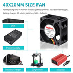 Wathai 40mm x 20mm 3pin Computer Case Fan 12V DC Brushless Cooling Motor