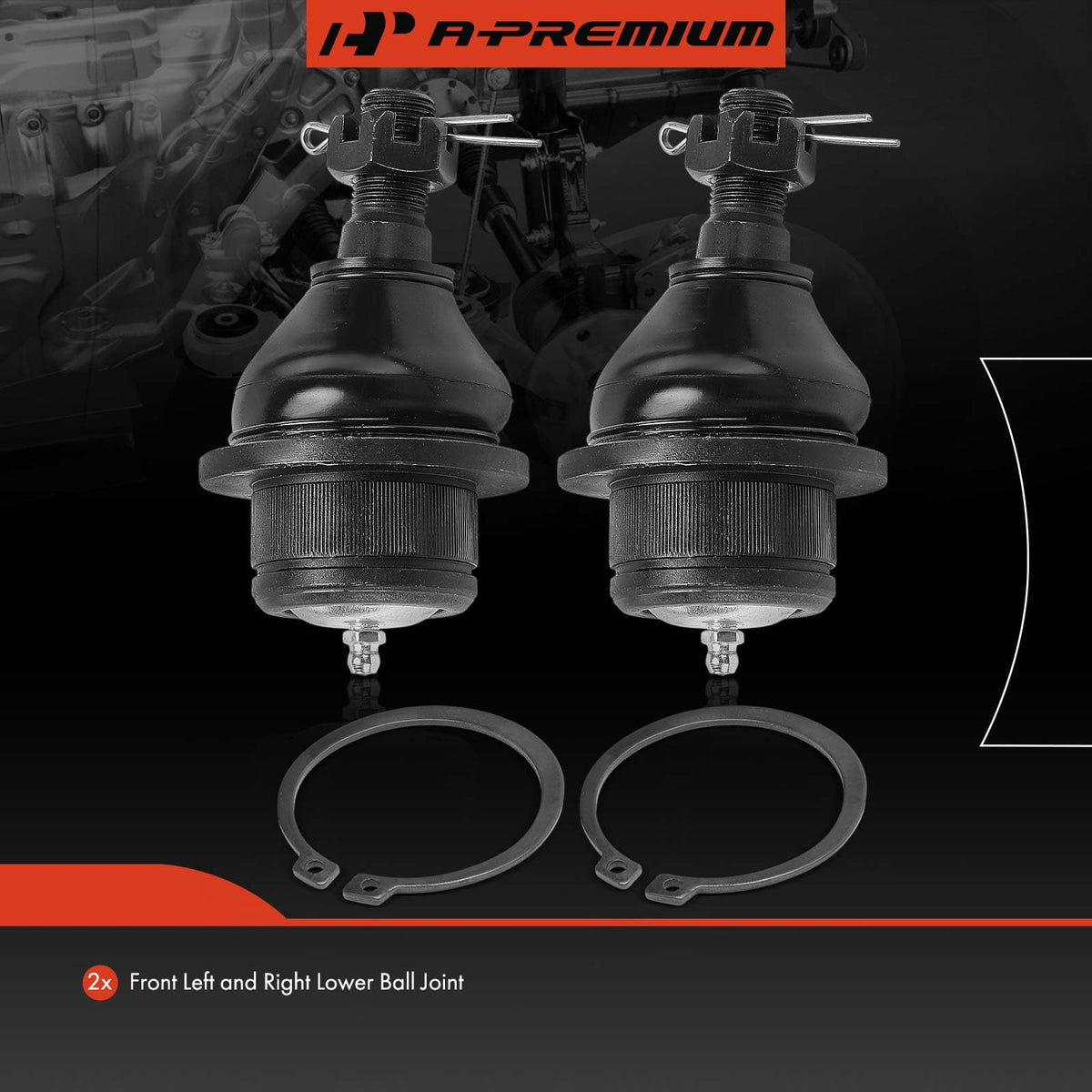 A-Premium 2 x Front Lower Ball Joint, Compatible with Lincoln