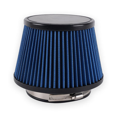 Cold Air Intake Filter 4.5" 115mm Washable Clamp‑On Blue