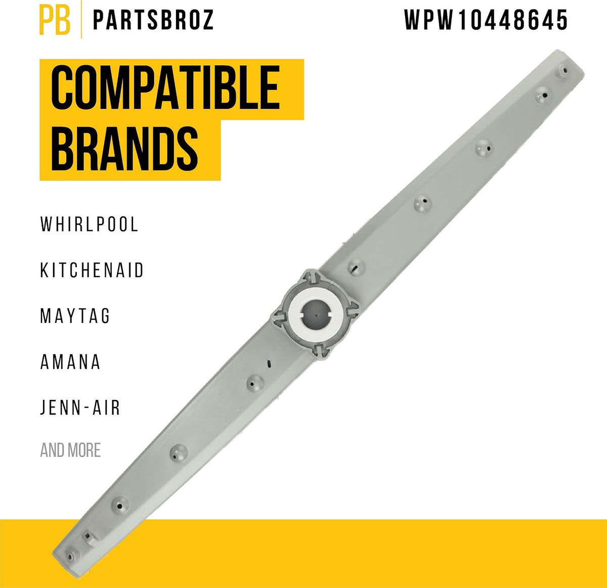 Dishwasher Middle Spray Arm for KitchenAid KDTE104ESS2