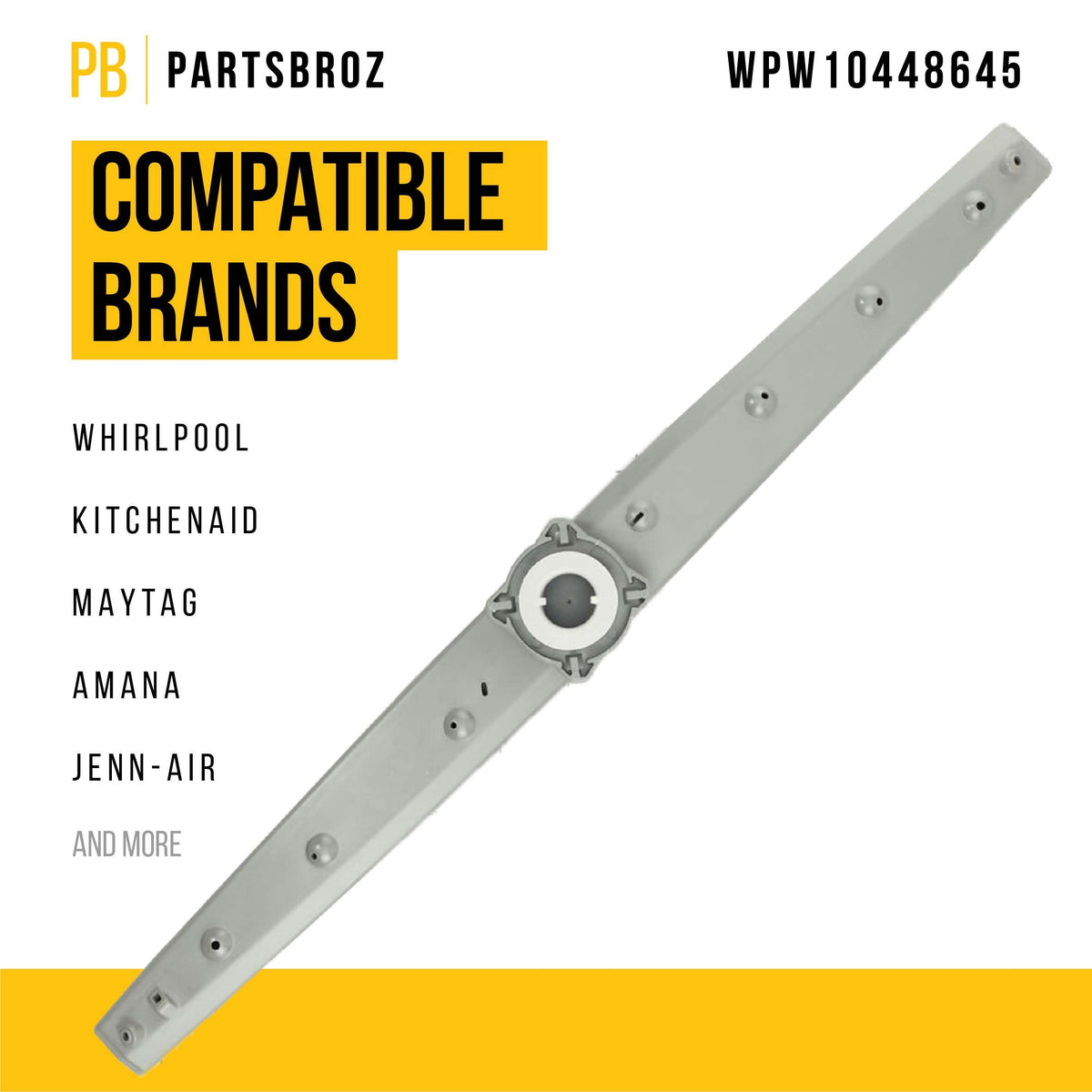 Dishwasher Middle Spray Arm for KitchenAid KDTM384ESS2