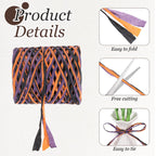 Raffia Ribbon 164 Yard 5mm Wide Orange Black Purple