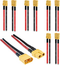 5 Pairs XT60 Plug Female and Male Connector with 3.9inch 12AWG Silicon Wire