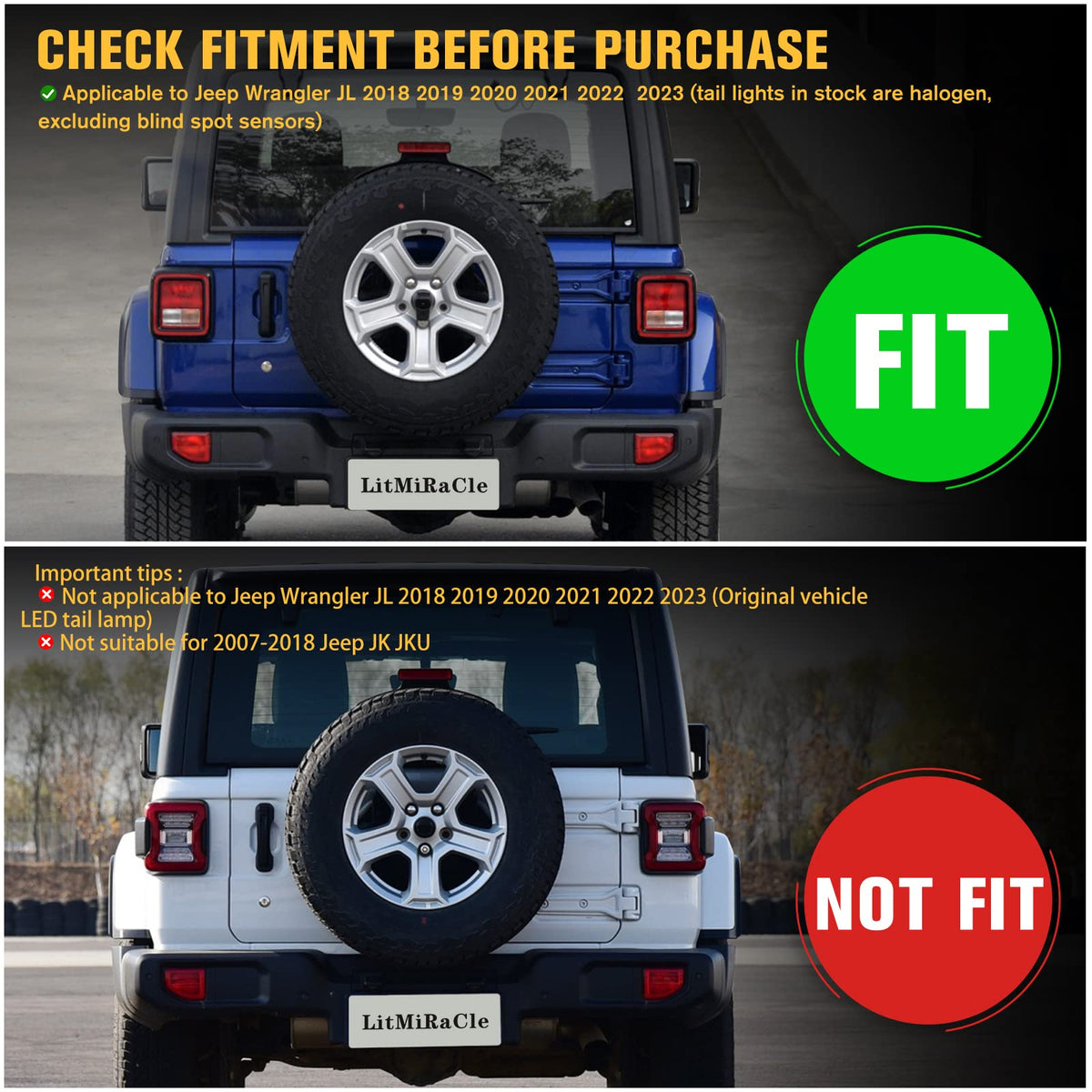 LED Tail Lights for Jeep Wrangler JL 2018-2026 Accessories