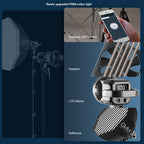 GVM 80W Photo Studio Lighting Kit, LED Video Light with Bowen Mount 23.6" Softbox, Tripod Stand, Continuous Output