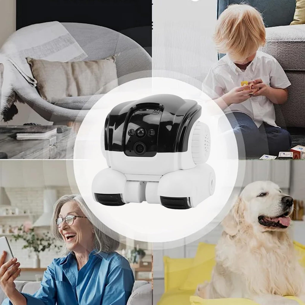 Wheeled Robot pet Camera, Supports Remote Interaction, Automatic pet Tracking Motion Detection, with a Mobile Camera