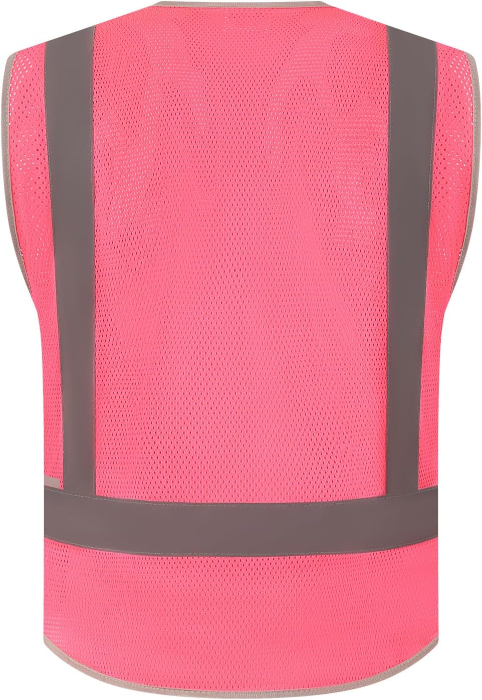 High Visibility Reflective Safety Vest with Zipper Hi Vis Mesh Safety Vests with Pockets Meets ANSI/ISEA Standards