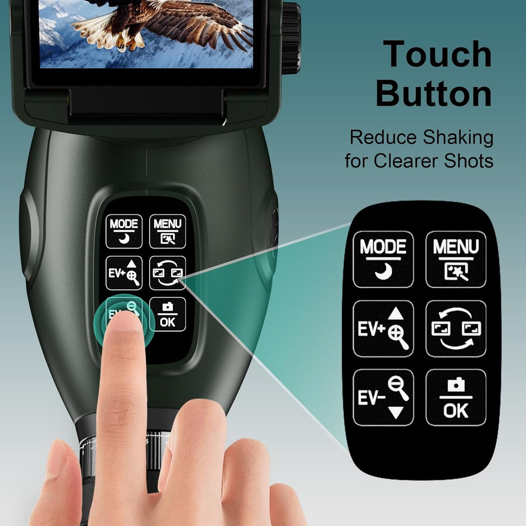 Smart Telescope, Digital Electronic Telescopes with 4K Astrophotography Camera, Internal and Externat Dual Screens