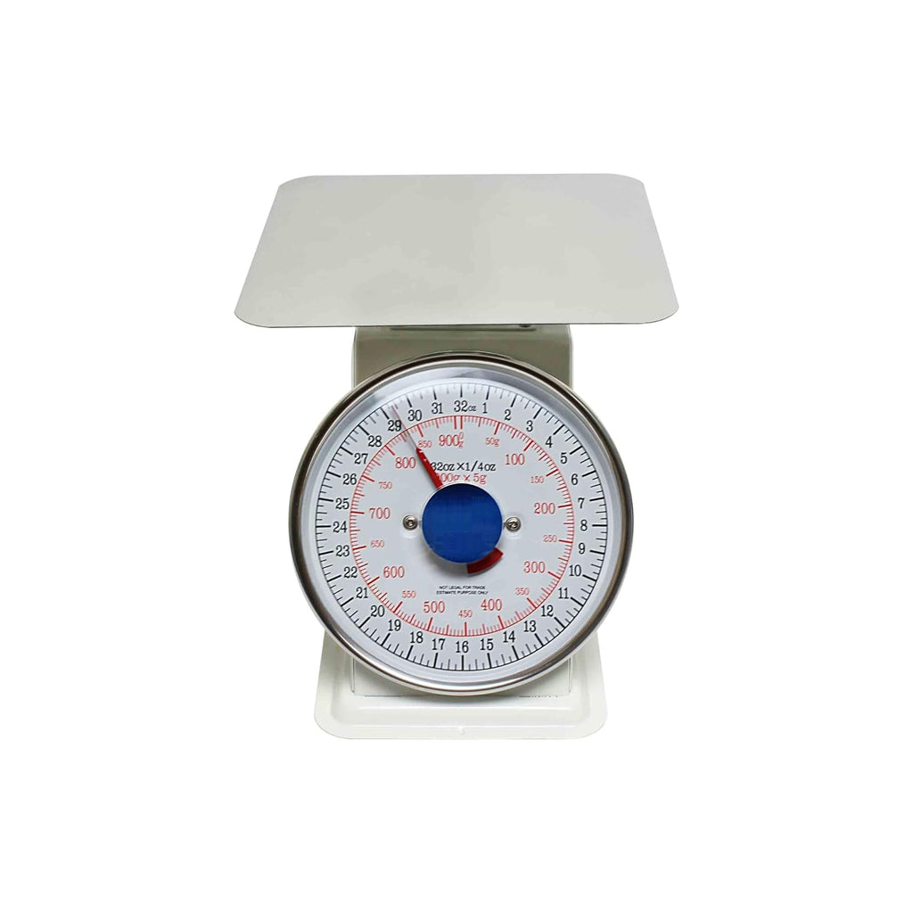 2 lb. Mechanical Kitchen Flat Platform Weighing Food Scale- Heavy Duty Portion Control Mechanical Kitchen and Food