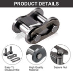 PAGOW 20pcs #35 Chain Master Link Roller, Steel Alloy Heavy Duty Connector