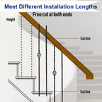30-Pack Iron Balusters for Staircase Interior, Basket & Twist Design