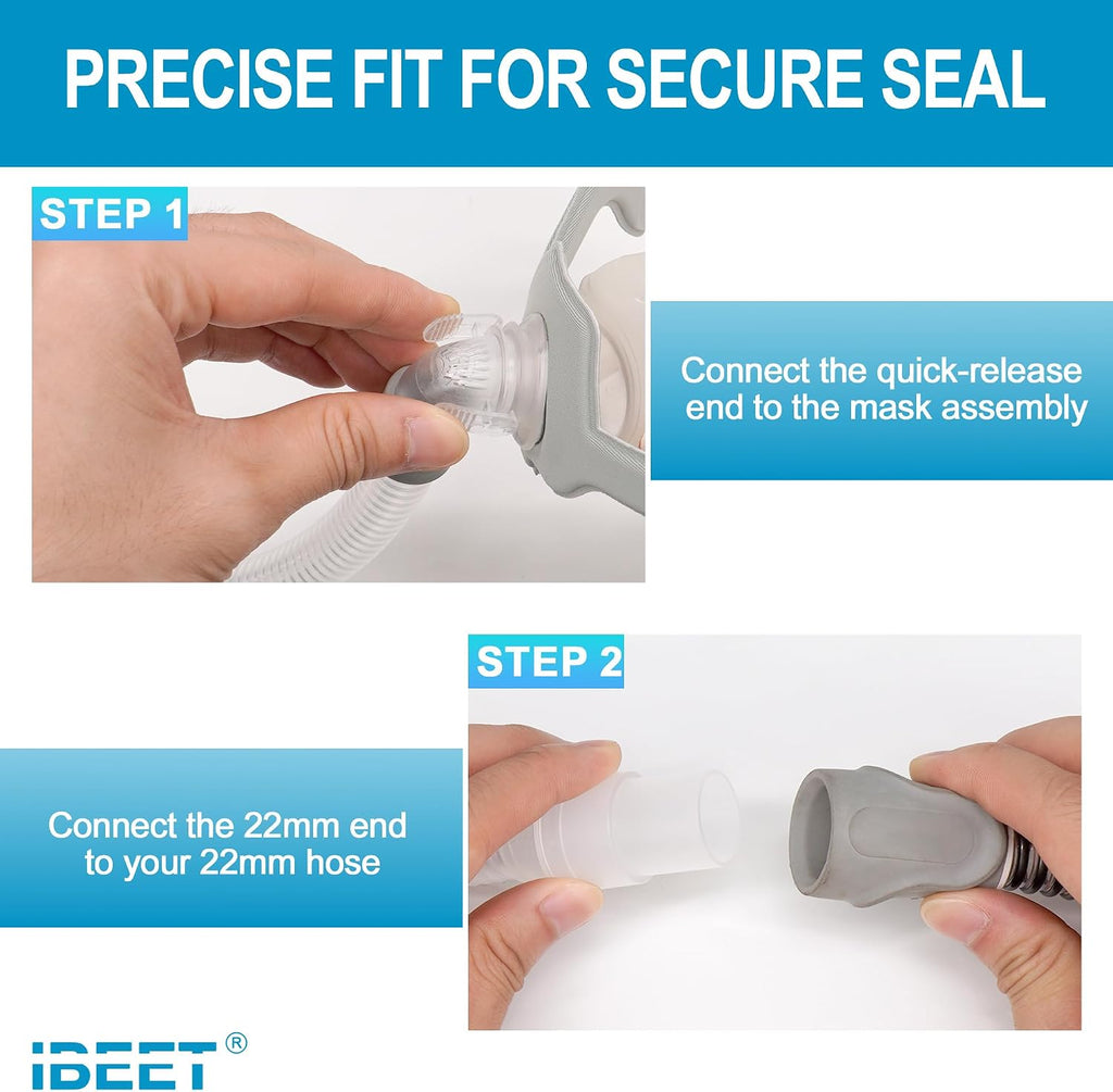 Replacement Tube Assembly for Wisp Nasal Mask, IBEET Short Tube for Wisp Connecting Hose, Replacement CPAP