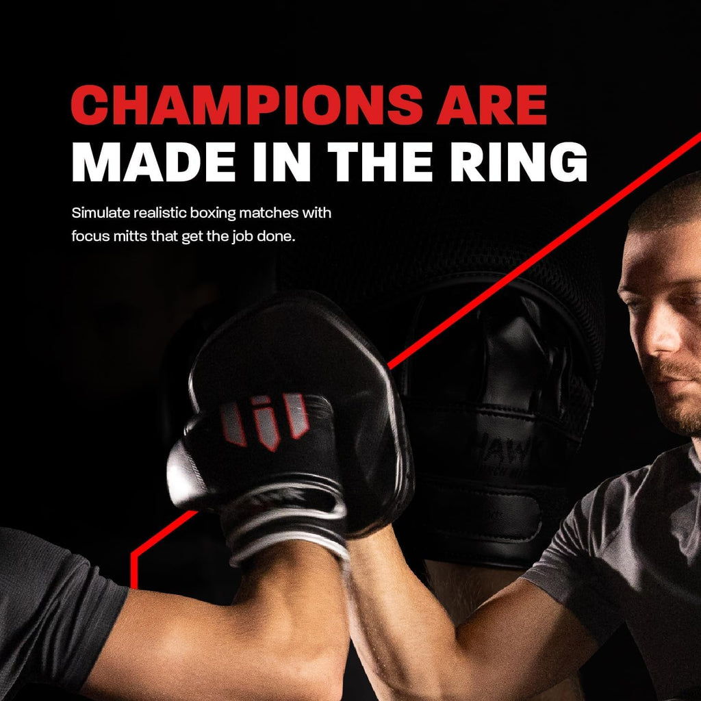 Punching Mitts for Men, Women, and Kids, Leather Focus Mitts for Martial Arts and Boxing Training