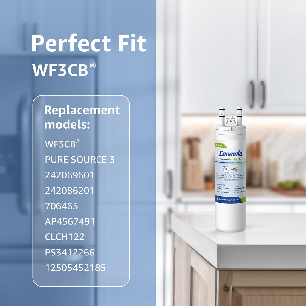 WF3CB Replacement Water Filter, 4 Pack