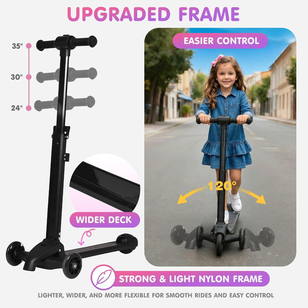 4-in-1 Detachable Scooter Luggage for Kids, Foldable Ride-On Suitcase