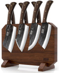 8PCS Butcher Kitchen Knife Set, Sharp Magnetic Knife Block Set