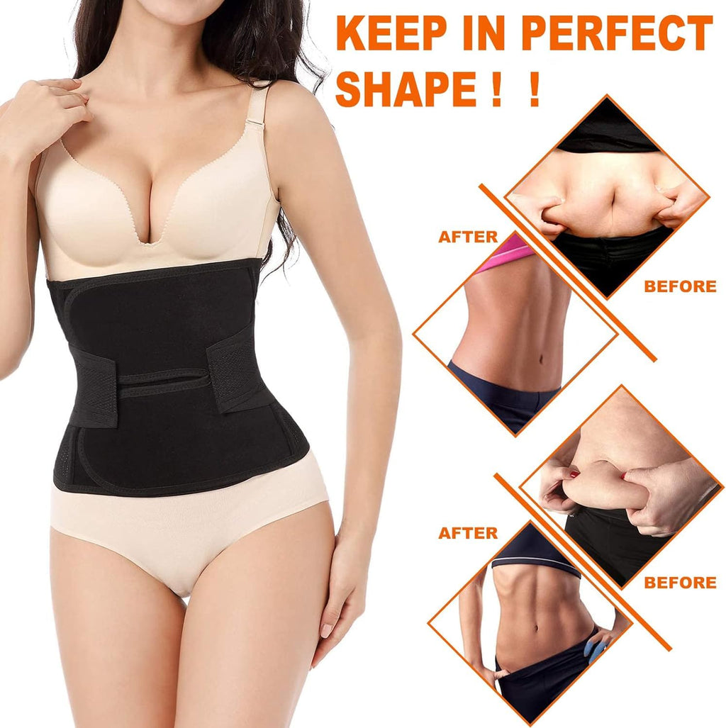 Postpartum Belly Band Support: 2 Adjustable Straps for Abdomen Compression