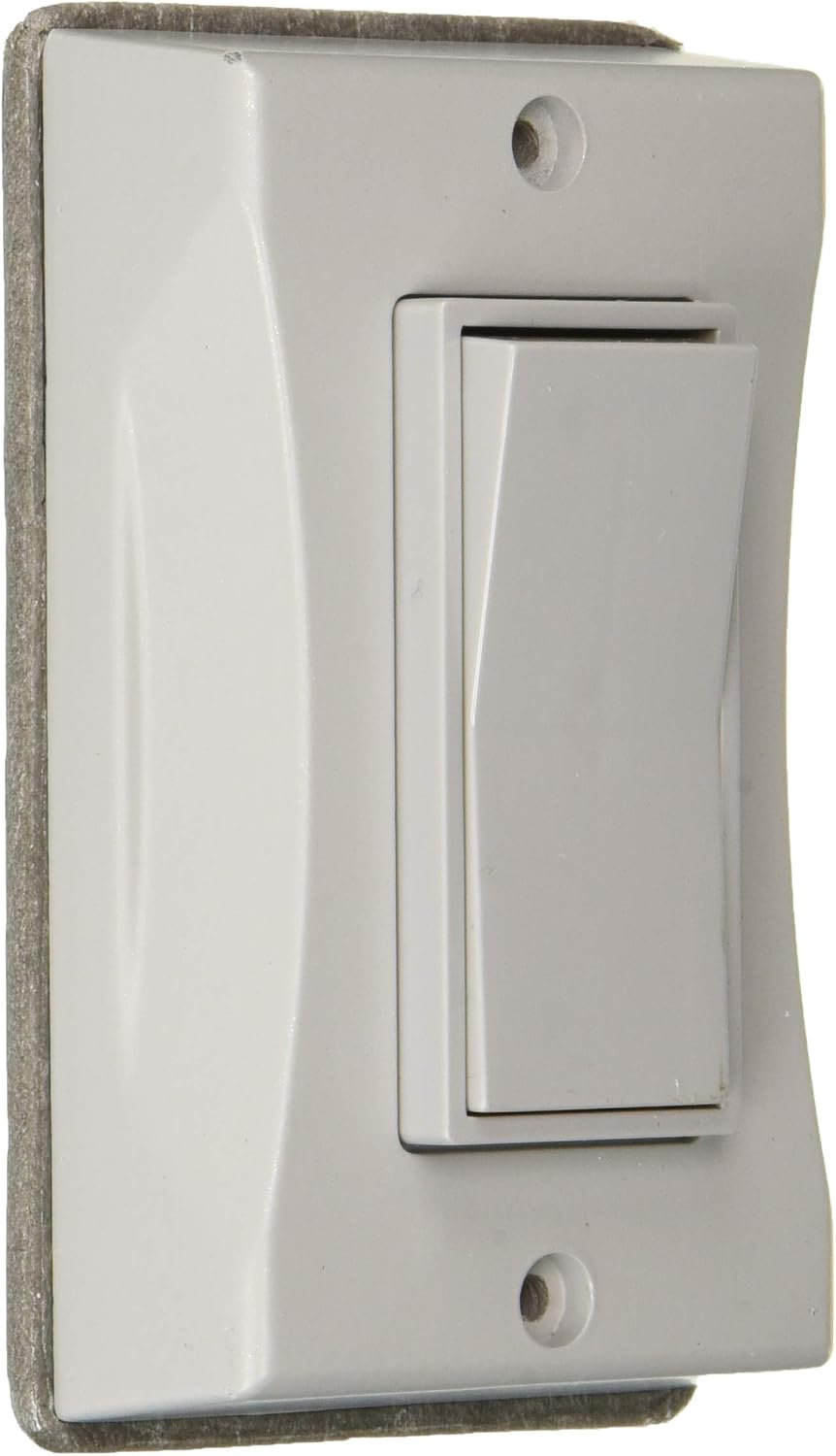 1-Gang Gray Decorator Switch Weatherproof Light Switch Cover 5123-0, Outdoor Rocker Switch Cover, Scratch-Resistant