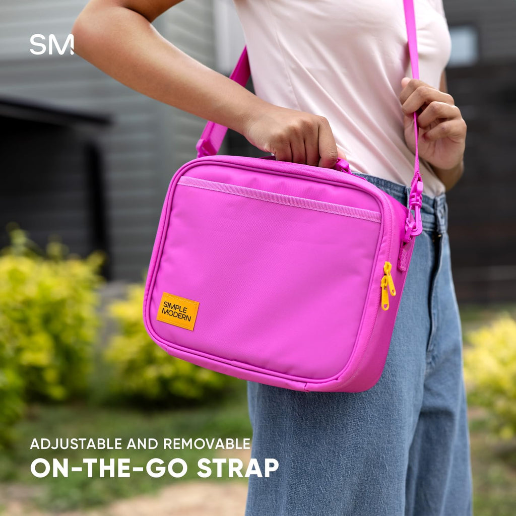 Simple Modern Hadley Lunch Box with Shoulder Strap | Kids & Adults | Insulated Bag with Pockets for Women, Men