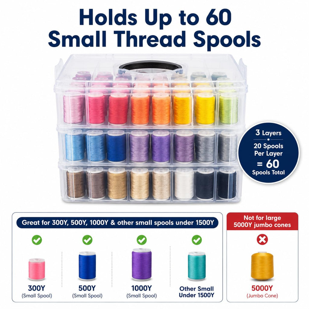 63 Colors 550Yds Each 40WT Polyester Embroidery Thread Kit