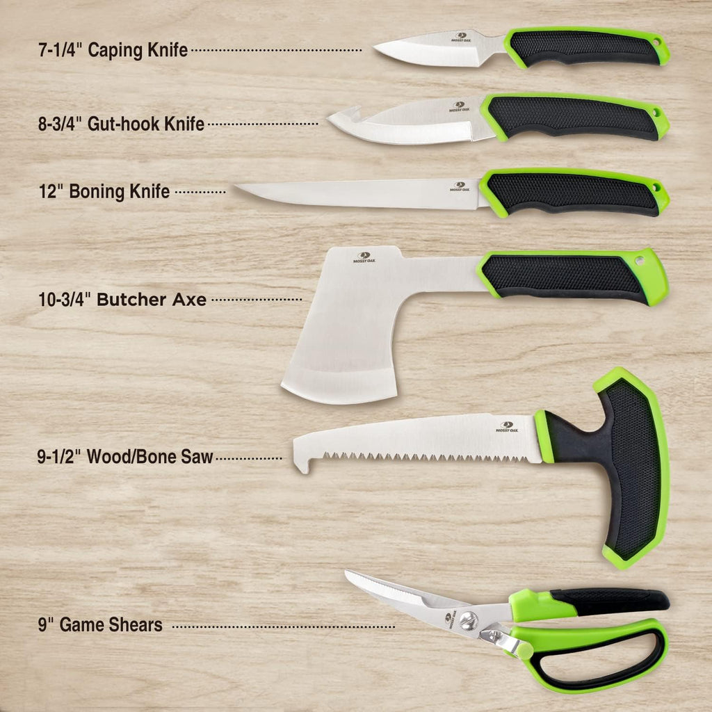 Hunting Field Dressing Kit | 10 Piece Portable Butcher Game Processing Set with Storage Case