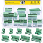 32Pcs 9 Type Pluggable Terminal Blocks Connector Socket, 5mm/0.2inch Pitch PCB Mount Screw Male Female Connectors(2/3/4/5/6/7/8/9 Pins)