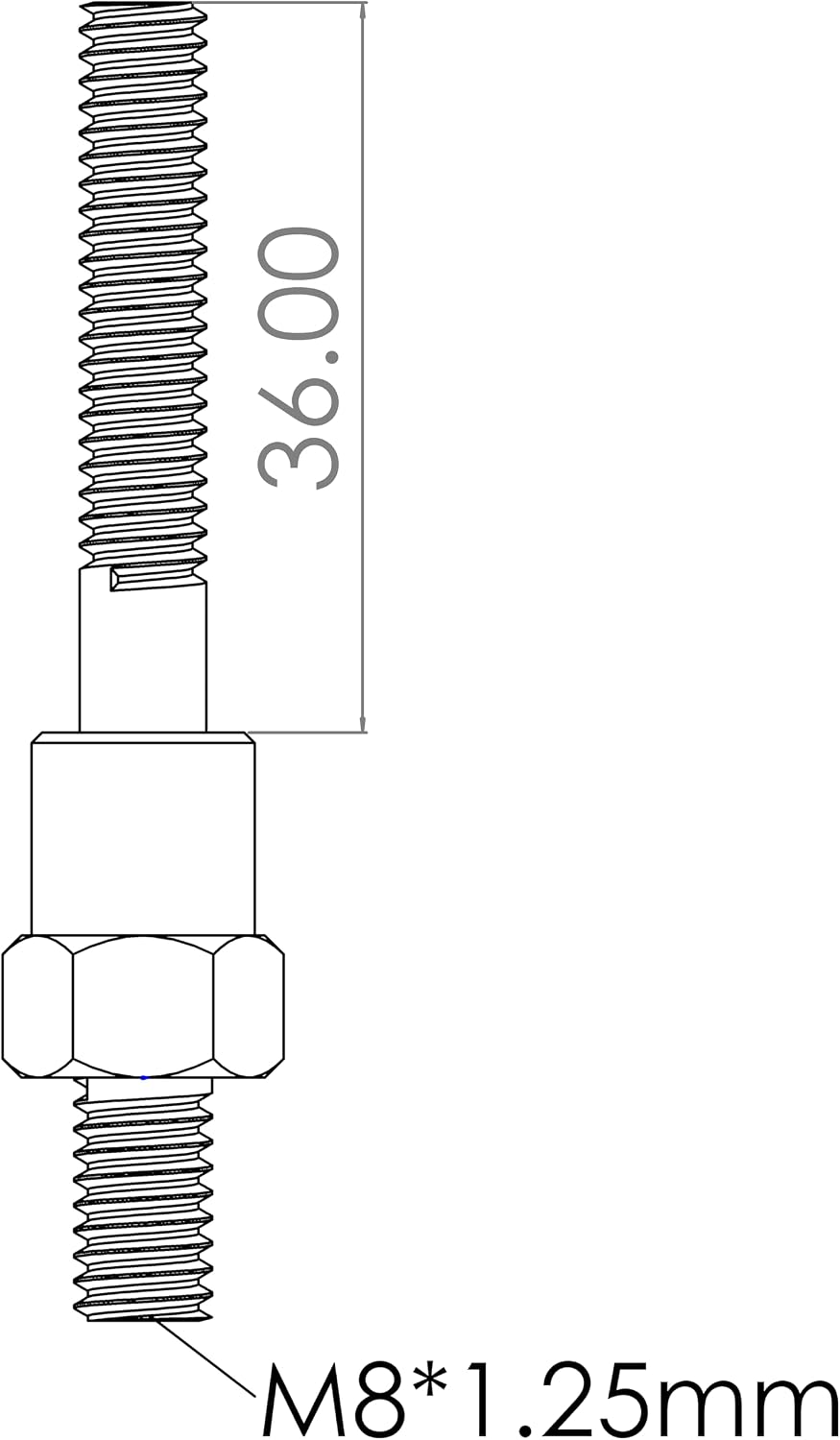 1/4-20 Extended Rivet Nut Gun Mandrels and Nosepiece Set, Specifically Designed for Installing Pre-bulbed Rivet Nuts