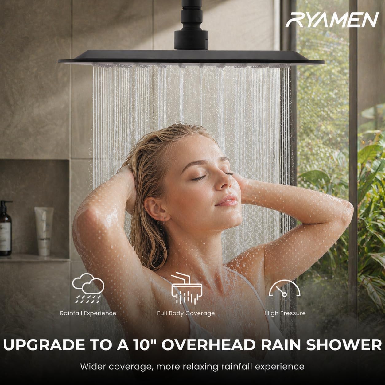 Upgraded Dual Shower Heads Combo, 10 inch Filtered Shower Head with Handheld, 3-Way Rain Shower Head with Filters, 7