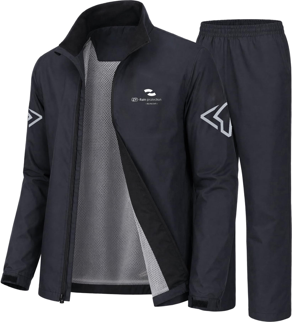 Rain Jacket for Men and Women, Waterproof Lightweight Rain Suit with Pants