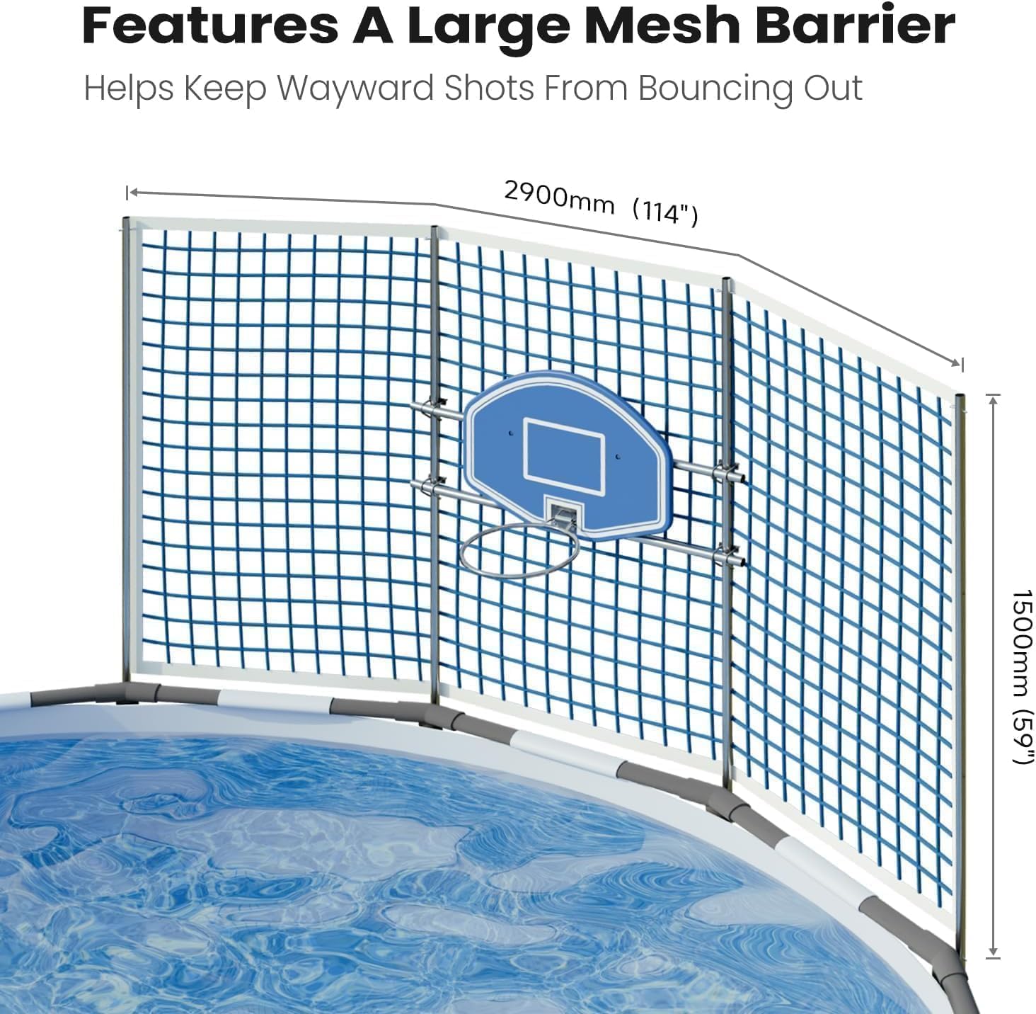 Replacement Basketball Hoop for Pool Basketball System