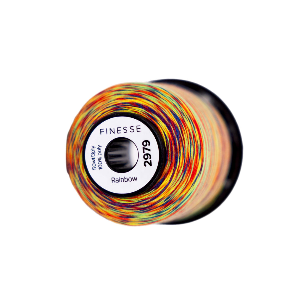 Variegated Thread | 100% Polyester, 3ply, 50wt | 1100yds Stackable Thread Cones for Quilting and Sewing… (Rainbow)