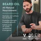 Organic Beard Oil, Babassu & Jojoba, 1 fl oz