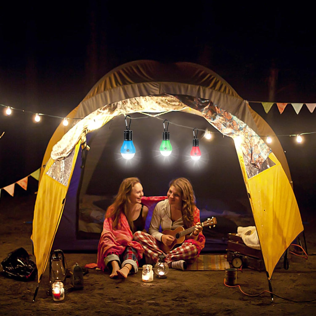 Led Camping Lantern USB Rechargeable,Outdoor Tent Lights | Camping Hanging,with Clip Hook Camping Flashlight (4 Packs