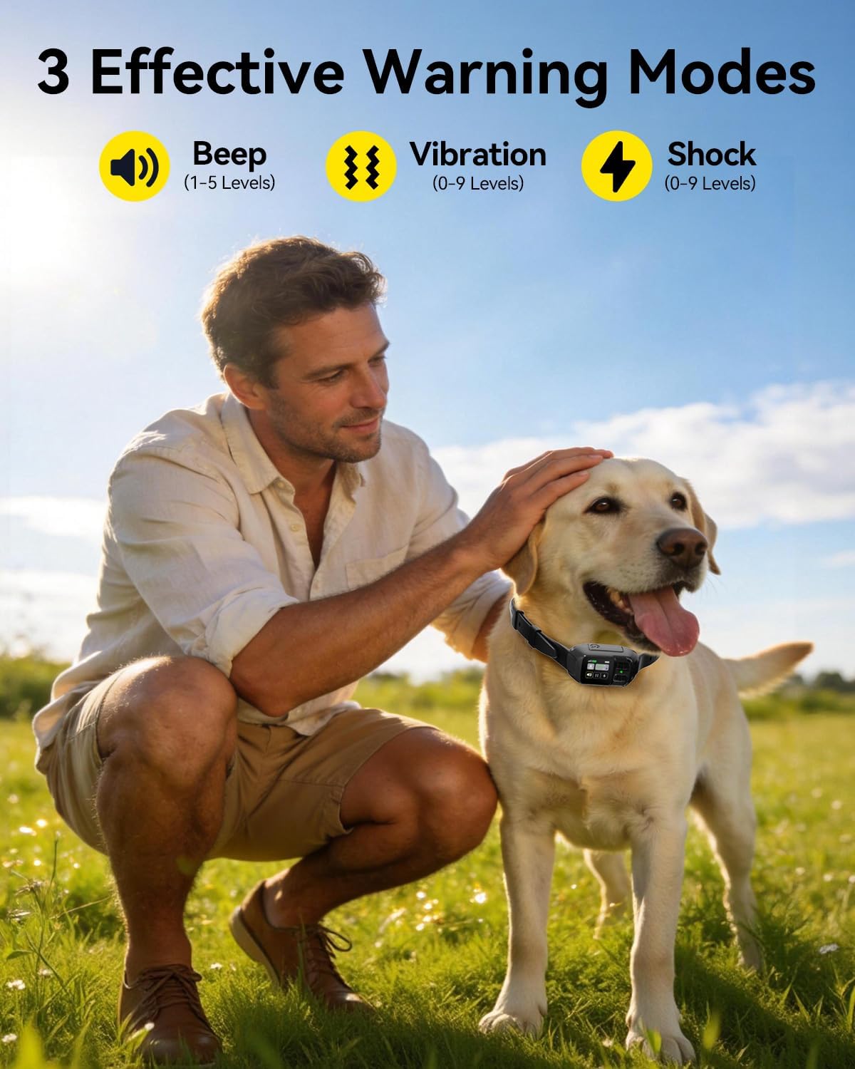 GPS Wireless Dog Fence with Customizable/Circular Boundary for Dog 10 lbs+