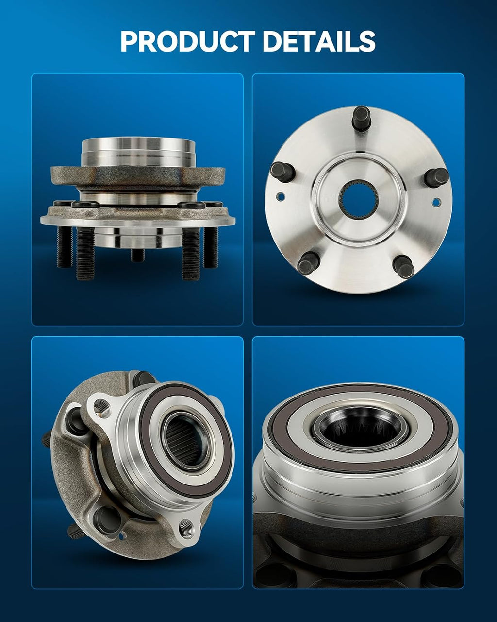 PHILTOP 513420 x2 Front or Rear Wheel Bearing Hub Assembly for Elantra