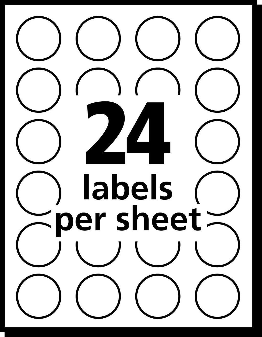Print/Write Adhesive Removable Labels, 0.75 Inch Diameter, Red - Orange Neon, 1008 per Pack (5467)
