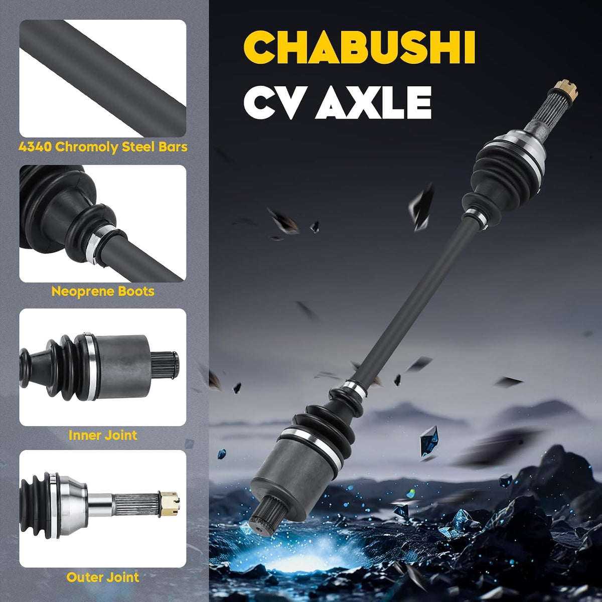 Rear Left CV Axle for Can-Am Outlander 1000 / MAX 1000 2012-2017