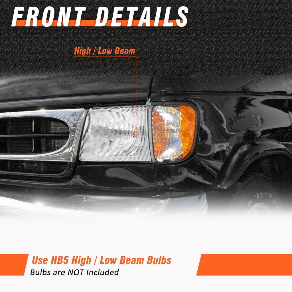 for 1992-1996 Ford Econoline E150/E250/E350 Headlights Pair