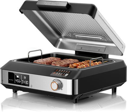 Smokeless Indoor Grill & Electric Griddle, 2-in-1 Countertop Grill