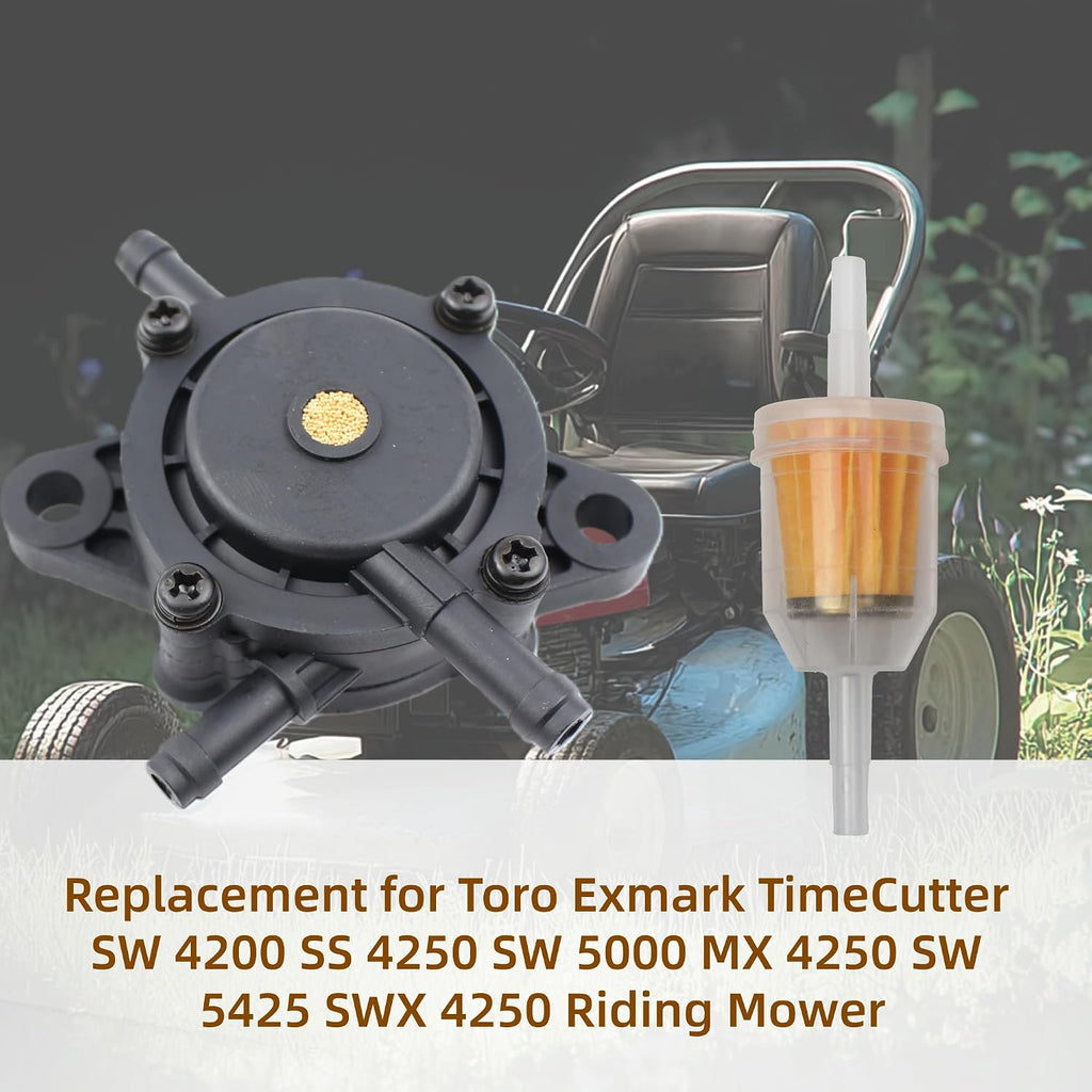 139-0684 127-9206 Fuel Vacuum Pump Replacement for Toro Exmark TimeCutter SW 4200 SS 4250 SW 5000 MX 4250 SW 5425 SWX 4250 TITAN HD 1500 or 2000 Series Riding Mower