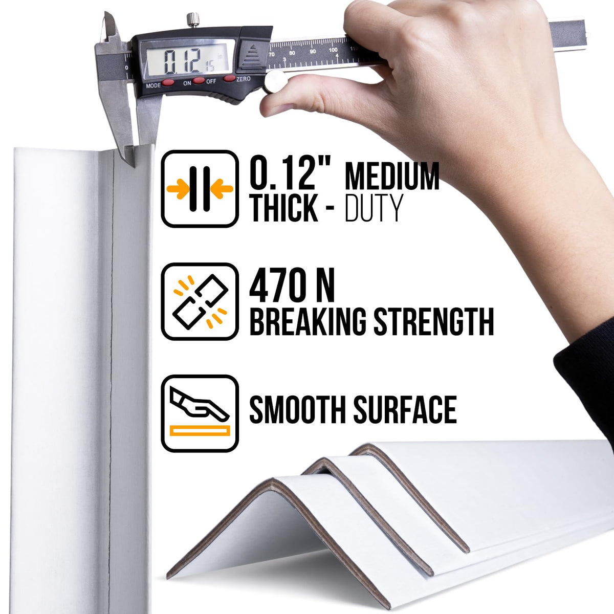 36" x 2" x 2" Reinforced Cardboard Edge Protectors, Pack of 24