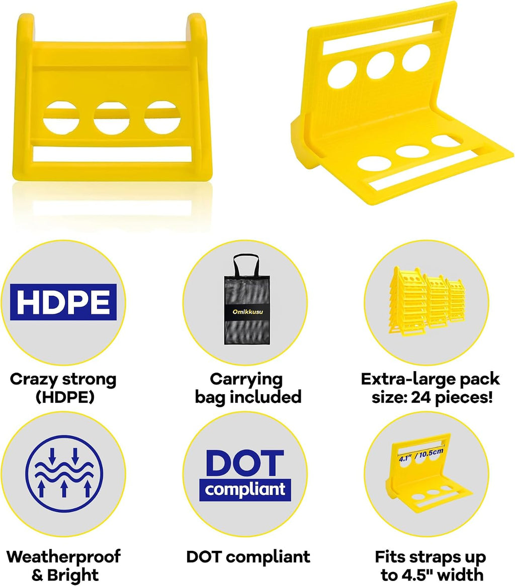 24-Pack Edge Protectors Flatbed Corner Protectors for 4" Cargo Straps