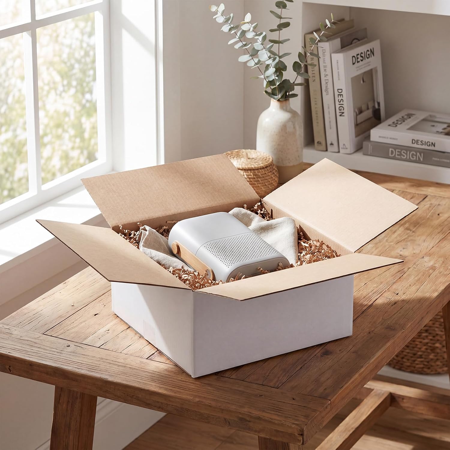 40 Pack 8x8x4 Shipping Boxes, White Corrugated Cardboard Box for Mailing, Packaging, Small Business