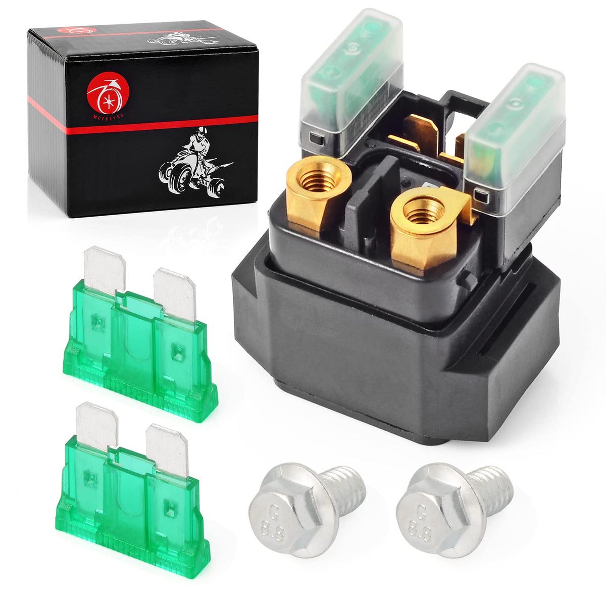 MOTO1988 Starter Solenoid Relay Compatible with Yamaha YZF-R1 YFZ450 FJR1300 XV1900 5JW-81940-02-00