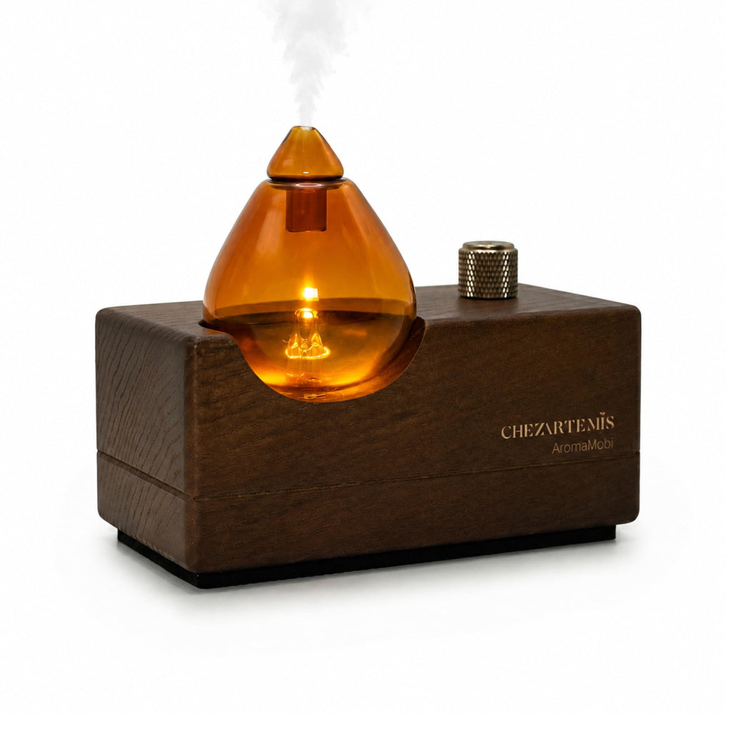 Amber Retro Waterless Essential Oil Diffuser for Aromatherapy